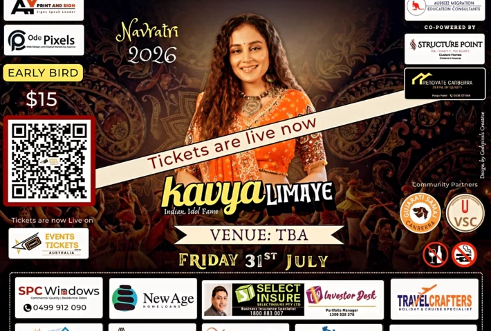 Kavya Limaye Live Navratri 2026 – Canberra